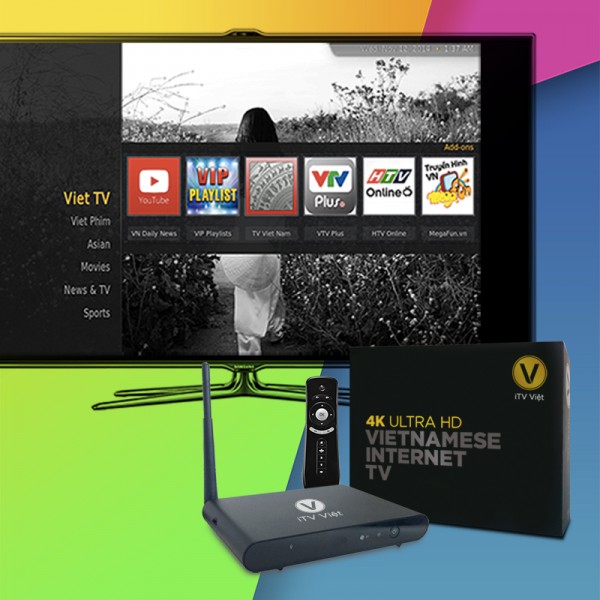4K iTV Viet box and TV interface
